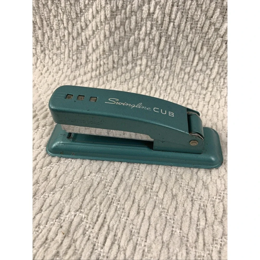 Vintage Swingline CUB Stapler Teal Made in USA‎ Teal Green 5.25